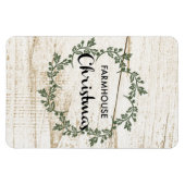 Modern Farmhouse kerstmis Rustic Wood Magneet (Horizontaal)