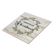 Modern Farmhouse kerstmis Rustic Wood Tegeltje (Zijkant)