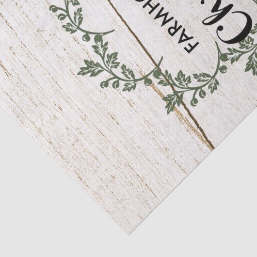 Modern Farmhouse kerstmis Rustic Wood Tissuepapier (Detail)