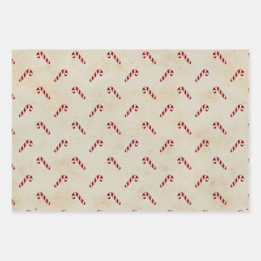 Modern Farmhouse-kerstsnoepriet Inpakpapier Vel (Voorkant)