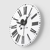 Modern Farmhouse Monogram Rooster Weather Vane Grote Klok (Hoek)