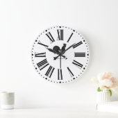 Modern Farmhouse Monogram Rooster Weather Vane Grote Klok (Huis)