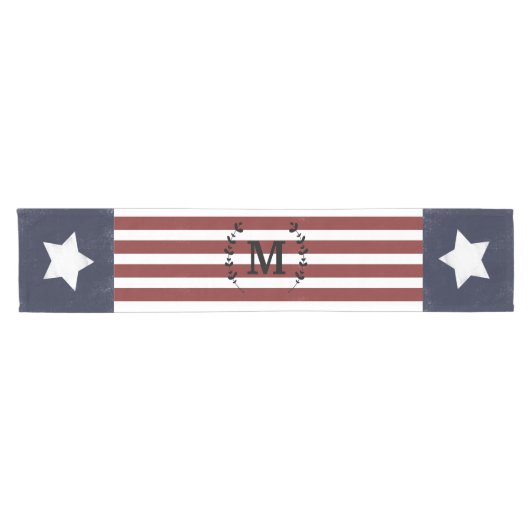 Modern Farmhouse Patriotic Americana 4 juli Korte Tafelloper (Horizontaal)