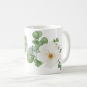 Modern farmhouse personalize custom Floral Mug Koffiemok (Voorkant rechts)