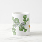 Modern farmhouse personalize custom Floral Mug Koffiemok (Center)