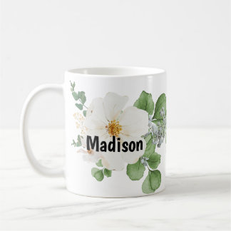 Modern farmhouse personalize custom Floral Mug Koffiemok
