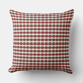 Modern Farmhouse Red White Sage Christmas Plaid Kussen