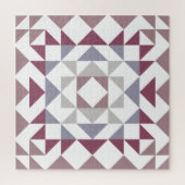 Modern Farmhouse Rustic Dusty Mauve Quilt Block Legpuzzel (Verticaal)