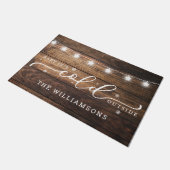 Modern Farmhouse Rustic Family Monogram Doormat Deurmat (Schuin)