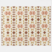 Modern Farmhouse Rustic Terracotta Geometric Art Fleece Deken (Voorkant (Horizontaal))