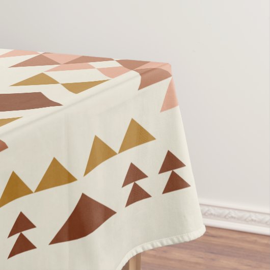 Modern Farmhouse Rustic Terracotta Geometric Art Tafelkleed (Voorbeeld)