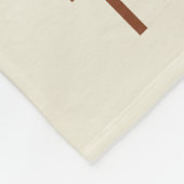 Modern Farmhouse Rustic Terracotta Geometric Name Fleece Deken (Hoek)