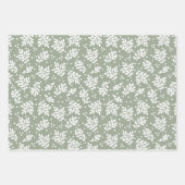 Modern Farmhouse Sage Green Holiday Gift Inpakpapier Vel (Voorkant 2)