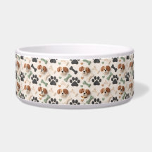 Modern Farmhouse Sage Green Paw Print Ceramic Dog