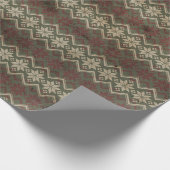 Modern Farmhouse Snowflake Pattern Cadeaupapier (Hoek)