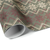 Modern Farmhouse Snowflake Pattern Cadeaupapier (Rol Hoek)