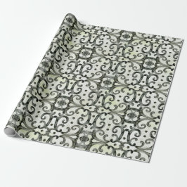 Modern Farmhouse Swirls Black n White Decoupage Cadeaupapier