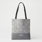 Modern Farmhouse Tile Pattern met Heart Monogram Tote Bag (Voorkant)
