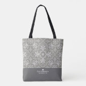Modern Farmhouse Tile Pattern met Heart Monogram Tote Bag (Achterkant)