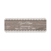 Modern Farmhouse Weathered Wood Shiplap White Lace Etiket (Voorkant)