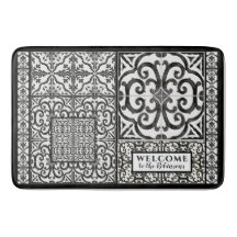 Modern Farmhouse Welcome Black and White Family