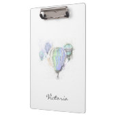 Modern Fashionable Trendy Blue . Jouw naam toevoeg Klembord (Links)