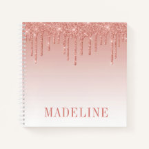 Modern Fashionable Trendy Roos Gold Glitter Drip