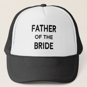 Modern Father Bride Wedding Trucker Pet