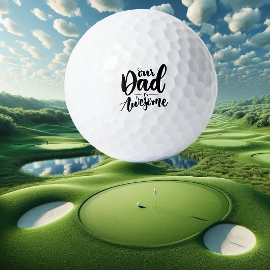 Modern Fathers Day Pap is onzeker Golfballen