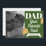 Modern Fathers Day Taco Isometric Favorite Food Kaart<br><div class="desc">Vaders-dagkaart met zorgwekkende berichten en taco's</div>