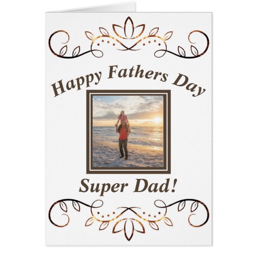 Modern Fathers Day Trendy Personalized Photo (Voorkant)