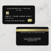 Modern Faux Credit Kaart Style Visitekaartje (Voorkant / Achterkant)