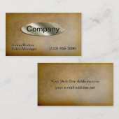 Modern Faux Embossed Gold Bord Rusty Metal Visitekaartje (Voorkant / Achterkant)