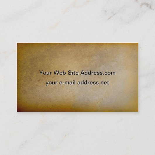 Modern Faux Embossed Gold Bord Rusty Metal Visitekaartje (Achterkant)