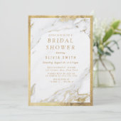 Modern faux gilded goudmarmer vrijgezellenfeest kaart (Staand voorkant)