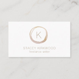 Modern Faux Glitter Monogram Gold Elegant Visitekaartje