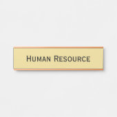 Modern Faux Gold Black Kantoor Room Department Nam Deurbordje (Voorkant)