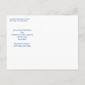 Modern Faux Gold Blue Bewaar de afstudeerdop Aankondigingskaart (Achterkant)