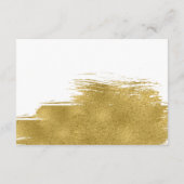 Modern Faux Gold Brushstroke Wedding Registry Card Informatiekaartje (Achterkant)