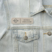 Modern Faux Gold Business Logo Naam Tag (In situ)