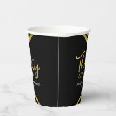 Modern Faux Gold Chevron Geometric 30th Birthday Papieren Bekers (Rechts)