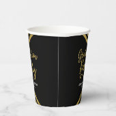 Modern Faux Gold Chevron Graduation Party Papieren Bekers (Rechts)