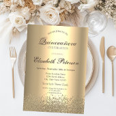Modern Faux Gold Diamonds Gold Quinceañera Kaart