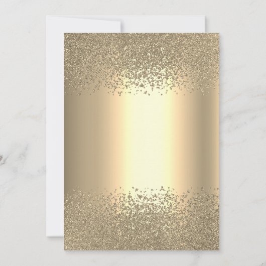 Modern Faux Gold Diamonds Gold Quinceañera Kaart (Achterkant)