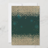 Modern Faux Gold Diamonds Green Quinceañera Kaart (Achterkant)