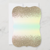 Modern Faux Gold Diamonds Iridescent Quinceañera Kaart (Achterkant)