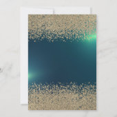 Modern Faux Gold Diamonds, Masquerade Quinceañera Kaart (Achterkant)