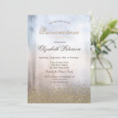 Modern Faux Gold Diamonds Metallic Quinceañera Kaart (Staand voorkant)