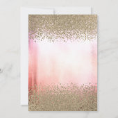 Modern Faux Gold Diamonds Ombre Quinceañera Kaart (Achterkant)