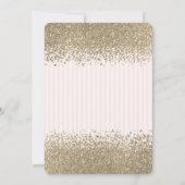 Modern Faux Gold Diamonds Rozen stiped Quinceañera Kaart (Achterkant)